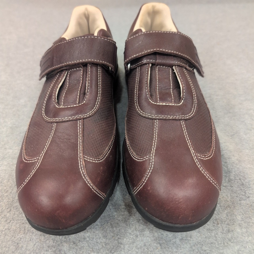 Adidas Burgundy Leather Golf Shoes Hook and Loop Closure Men's 8.5 - Picture 1 of 5
